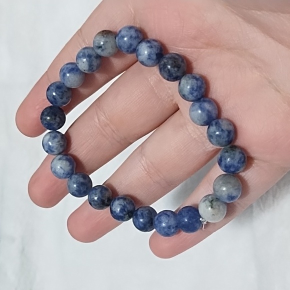 Handmade - Blue Dot Gemstone Bracelet - Picture 3 of 3